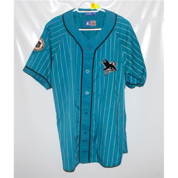SAN JOSE SHARKS BASEBALL JERSEY XL STARTER