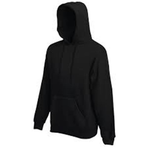 NEW FRUIT OF THE LOOM LARGE BLACK HOODIE