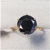 Image 1 : 10K YELLOW GOLD BLACK DIAMOND(3.7CT) RING SZ 6.25
