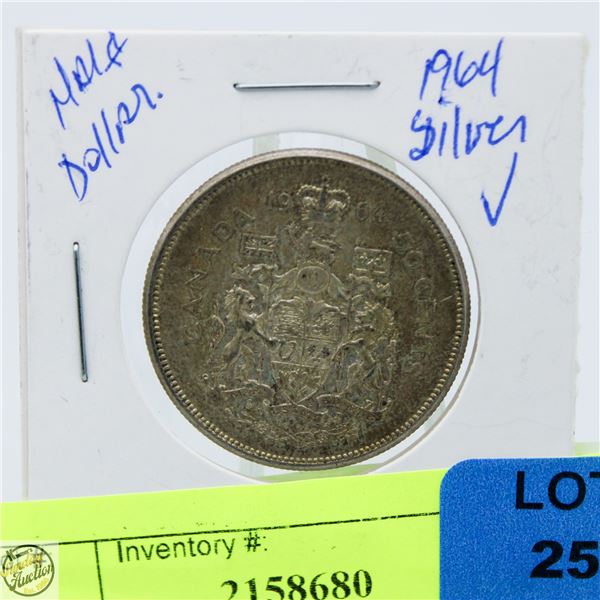 1964 SILVER CANADIAN HALF DOLLAR