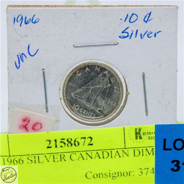 UNC 1966 SILVER CANADIAN DIME