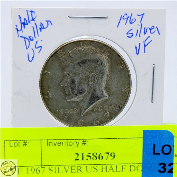 1967 SILVER US HALF DOLLAR