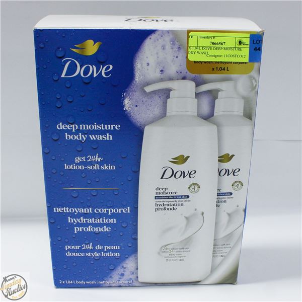 2 X 1.04L DOVE DEEP MOISTURE BODY WASH