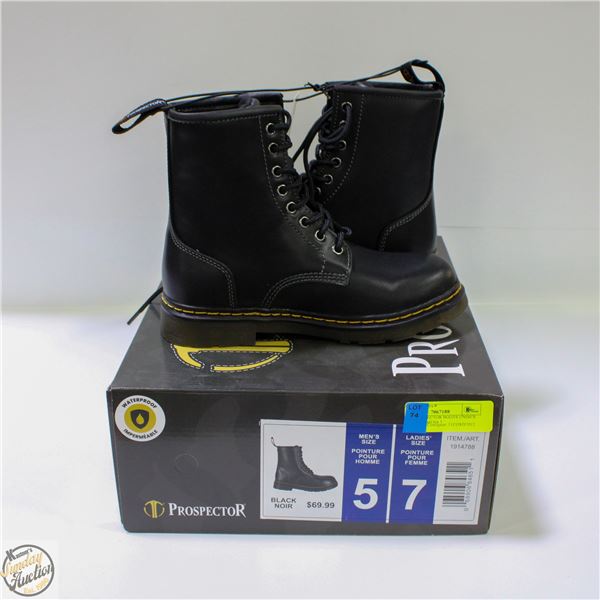 NEW PROSPECTOR BOOTS UNISEX MENS 5 WOMENS 7