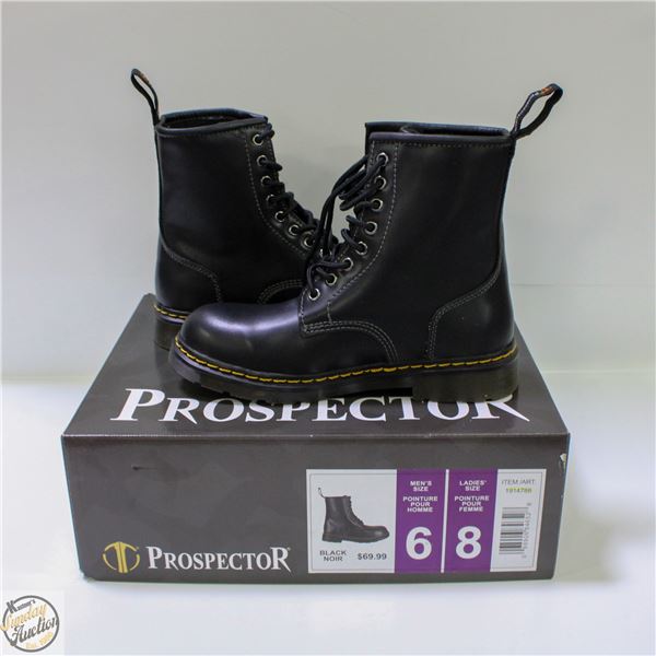 NEW PROSPECTOR BOOTS UNISEX MENS 6 WOMENS 8
