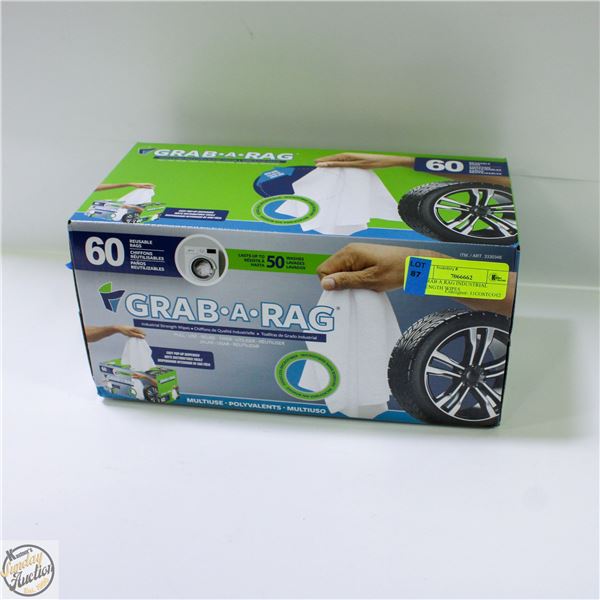 60 GRAB A RAG INDUSTRIAL STRENGTH WIPES