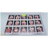 Image 1 : 86-87 UNCUT FLAMES SHEET SIGNATURES 15 CARDS