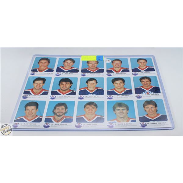 1985-86 UNCUT SHEET SIGNATURES WAYNE GRETZKY