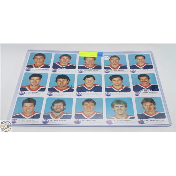 1985-86 UNCUT SHEET SIGNATURES WAYNE GRETZKY