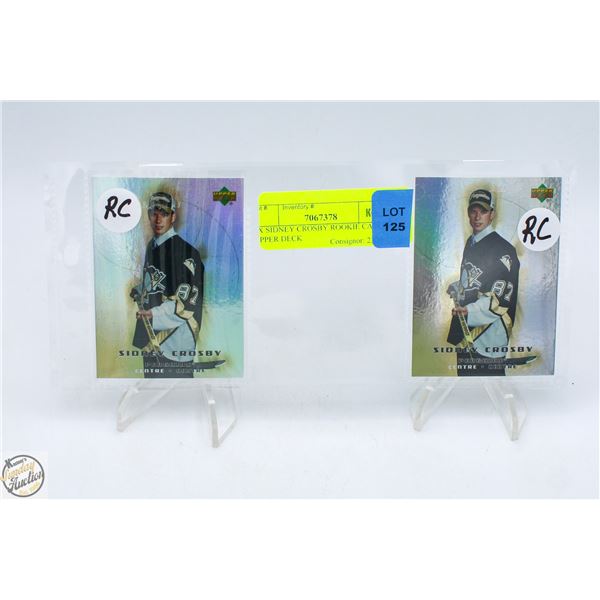 2X SIDNEY CROSBY ROOKIE CARDS UPPER DECK