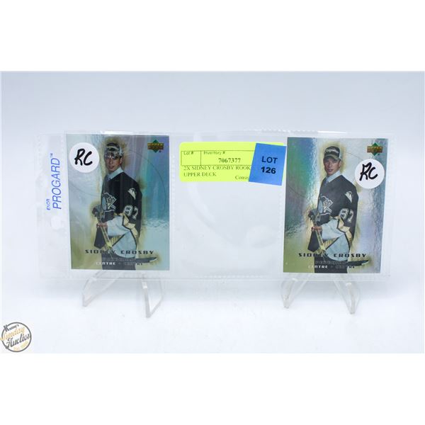 2X SIDNEY CROSBY ROOKIE CARDS UPPER DECK