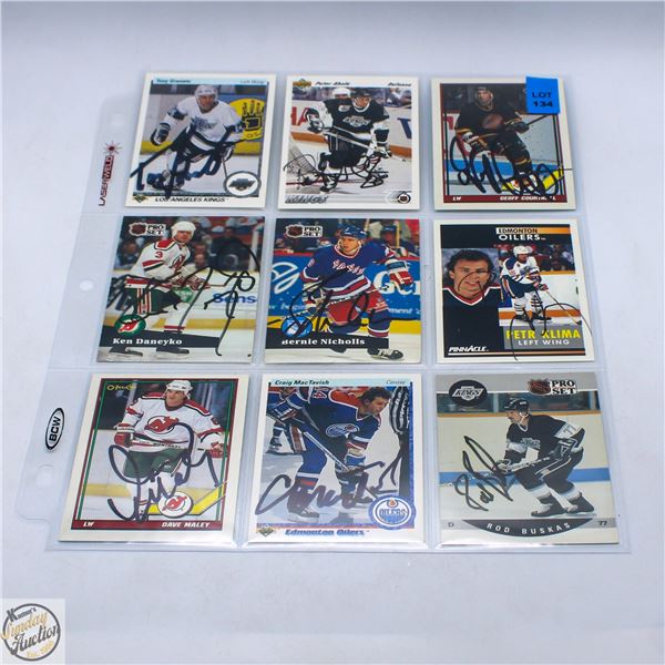 9 AUTOGRAPHED HOCKEY PLAYERS MIXED LOT