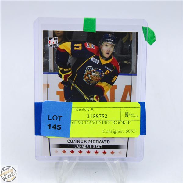 CONNOR MCDAVID PRE ROOKIE CARD