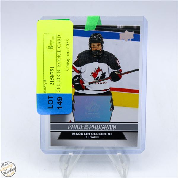 MACKLIN CELEBRINI ROOKIE CARD