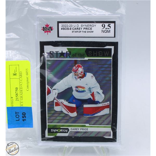 CAREY PRICE GRADED 9.5 CARD