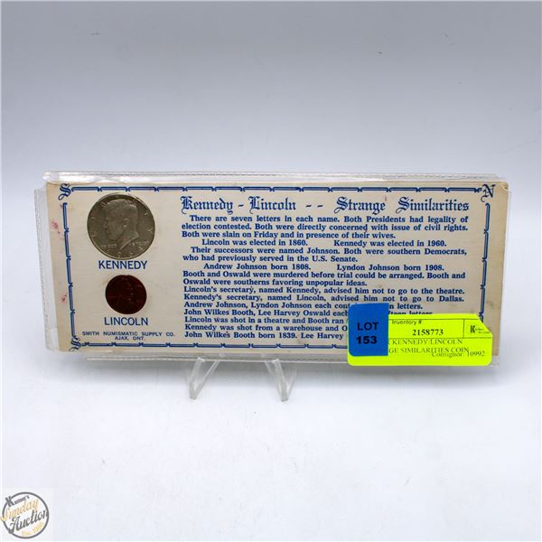SILVER KENNEDY/LINCOLN STRANGE SIMILARITIES COIN