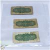 Image 2 : 3 CANADA ‘SHINPLASTER’ BANKNOTES