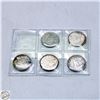 Image 1 : SILVER CANADIAN 10 CENT COINS (5)