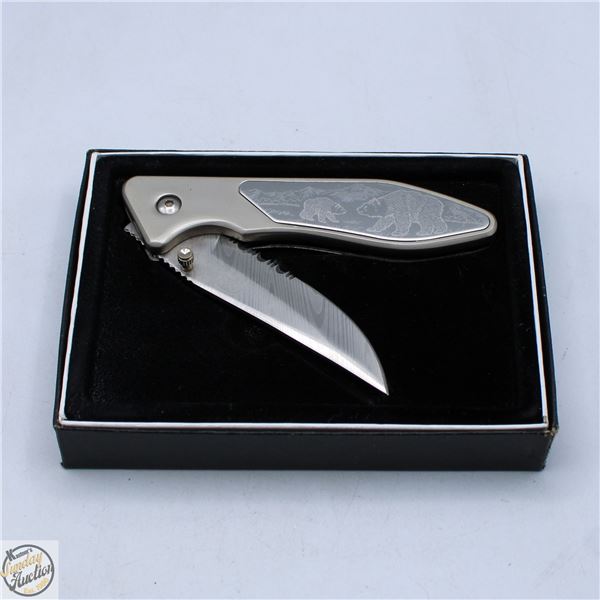 OSCARS COLLECTOR KNIFE WITH BEAR ARTWORK