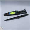 Image 1 : CAMO FIGHTING BOOT STILLETO KNIFE W/SHEATH