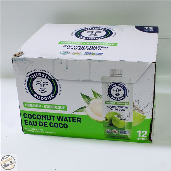 12 X 500ML THIRSTY BUDDHA ORGANIC COCONUT WATER