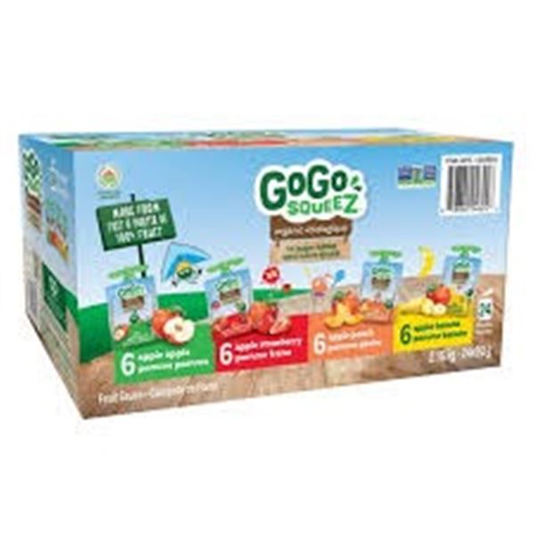24 X 90G GOGO SQUEEZ ORGANIC VARIETY PACK