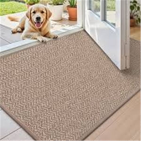 NEW COLOR & GEOMETRY 60 X 90" DOOR MAT KHAKI