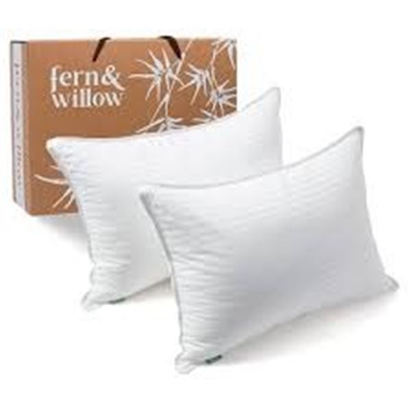 NEW+BOX FERN & WILLOW HYPOALLERGENIC QUEEN PILLOW
