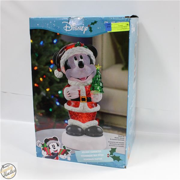 NEW DISNEY HOLIDAY MICKEY MOUSE WITH GLITTER & LED