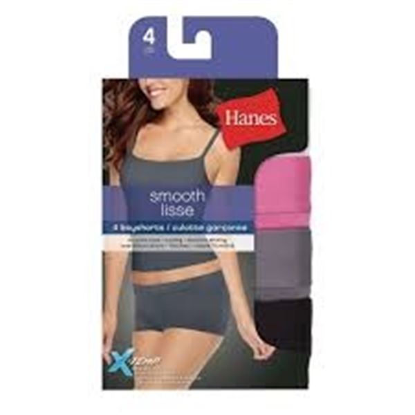 NEW REPACKED 4PK HANES MEDIUM BOYSHORTS SMOOTH