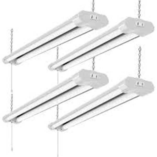 REPACKED 4PK LZHOME LINKABLE LED SHOP LIGHTS 4FT