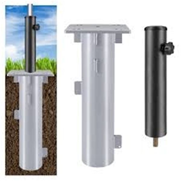 NEW SLIIMU 16.5LBS IN-GROUND UMBRELLA STAND TUBE