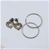 Image 1 : ESTATE 2 PAIRS OF EARRINGS INCLUDING 5.1G SILVER-