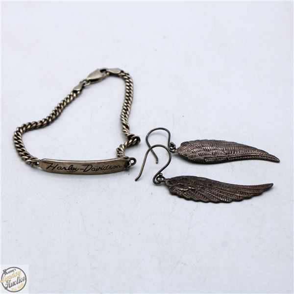 18.5G SILVER HARLEY DAVIDSON BRACELET + WING