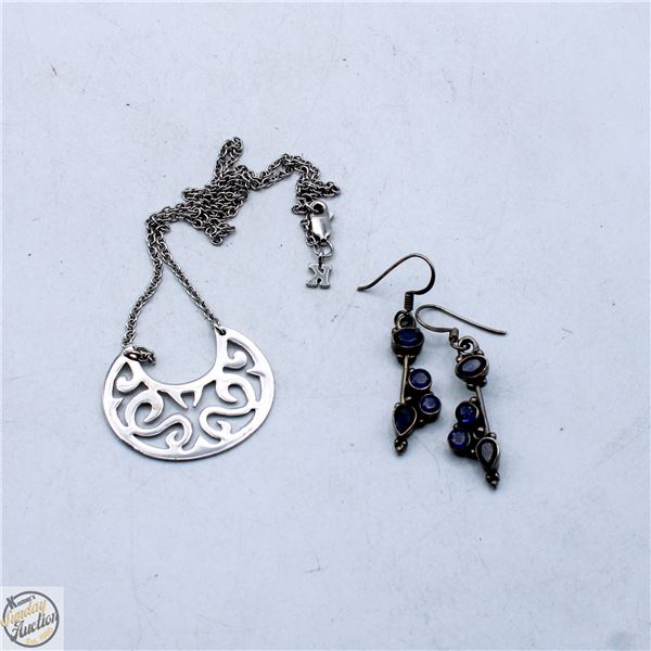 12.6G SILVER TOTAL WEIGHT W/STONES/PENDANT