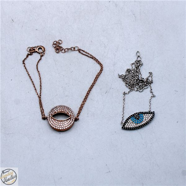 5.5G SILVER TOTAL WEIGHT W/STONES EYE THEMED