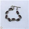 Image 1 : ESTATE SILVER/GEMSTONE BRACELET (ACID TESTED)