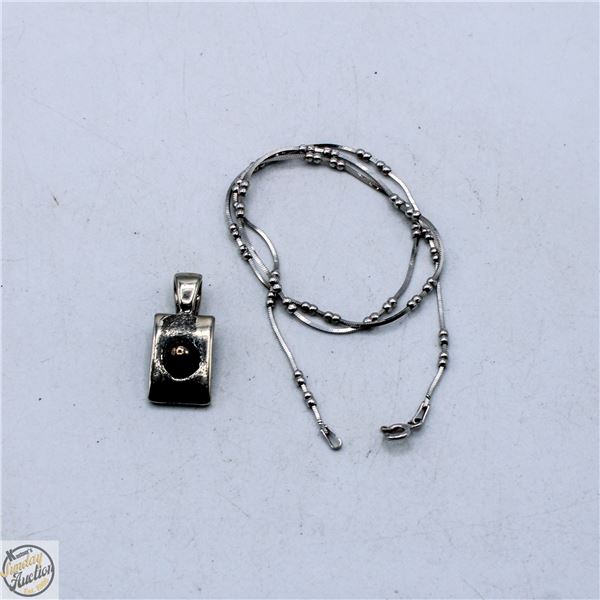 4.4G SILVER NECKLACE (ACID TESTED) + A PENDANT