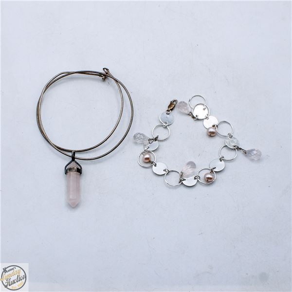 19.4G SILVER TOTAL WEIGHT W/STONES/PENDANT/CHARMS