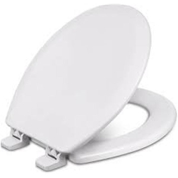 NEW CENTOCO WHITE MOLDED WOOD SEAT ROUND BOWL