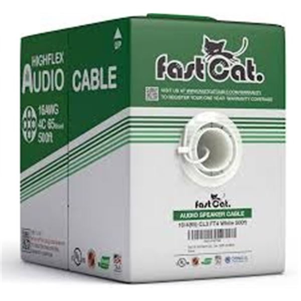 NEW FAST CAT AUDIO SPEAKER CABLE 500FT BLUE