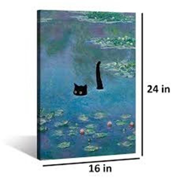 BRAND NEW GWINDRISE 40X60CM FRAMED WALL ART B CAT