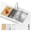 Image 1 : NEW KITCHEN SINK 33 X 19" UNDERMOUNT WORKSTATION