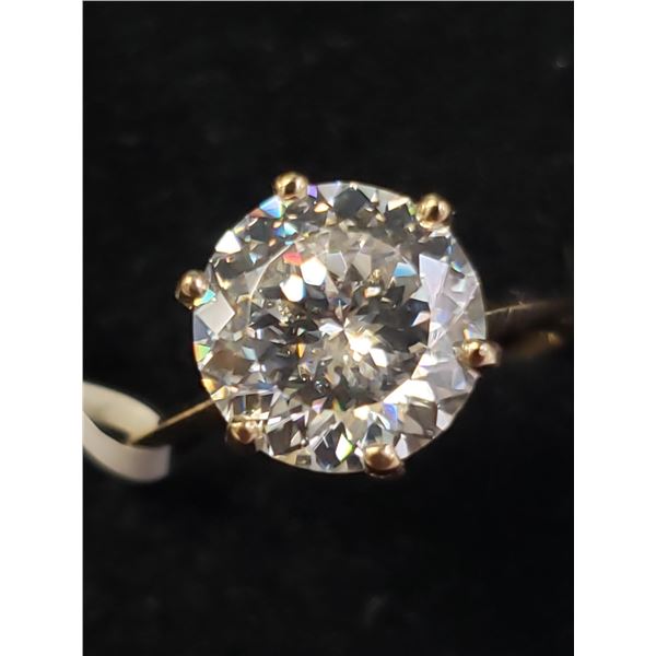 10K YELLOW GOLD MOISSANITE(2.42CT) RING SIZE 6.25