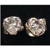 Image 1 : 14K WHITE GOLD HEART SHAPE CZ EARRINGS