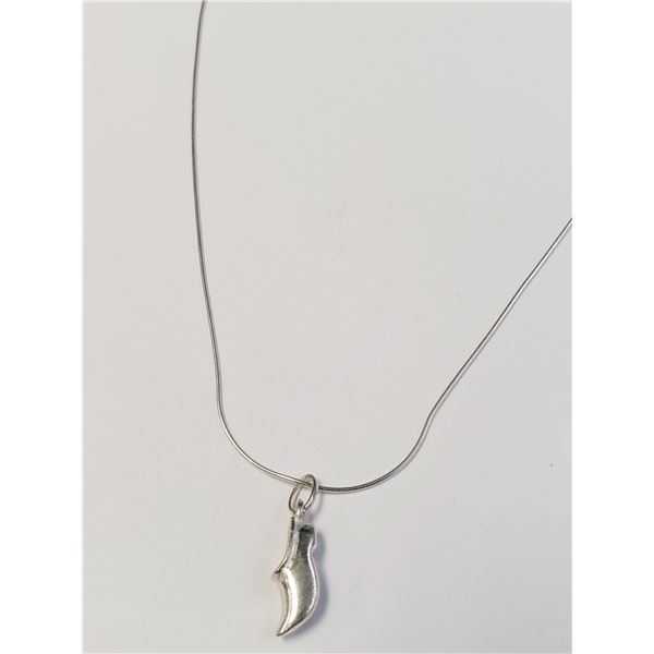 SILVER SHOE 16" NECKLACE