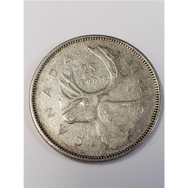 1960 SILVER CANADIAN 25 CENT COIN