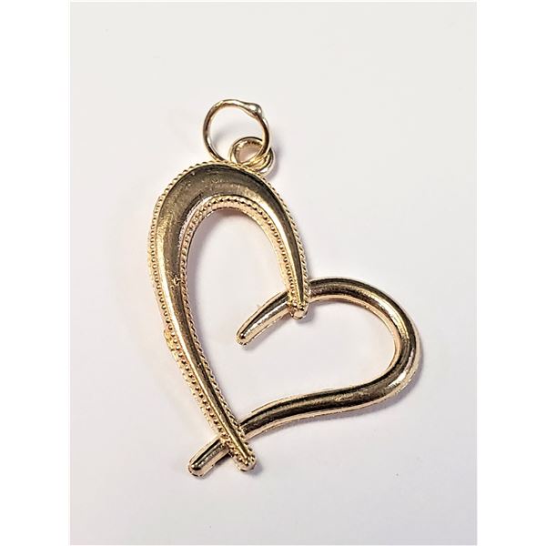 14K YELLOW GOLD HEART 0.72G PENDANT