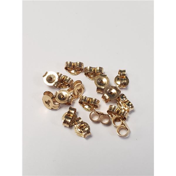 10K YELLOW GOLD PACK OF 16PCS 1G EARRING BACKS