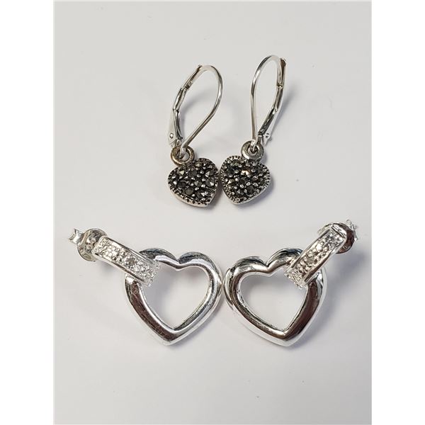 SILVER 2 EARRING SET